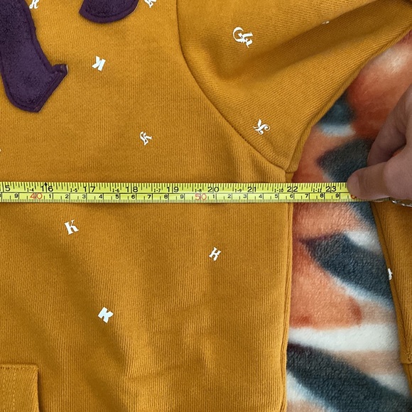 Kith K’s StockX authentic 100% cotton yellow mustard pullover hoodie for men - Picture 15 of 16